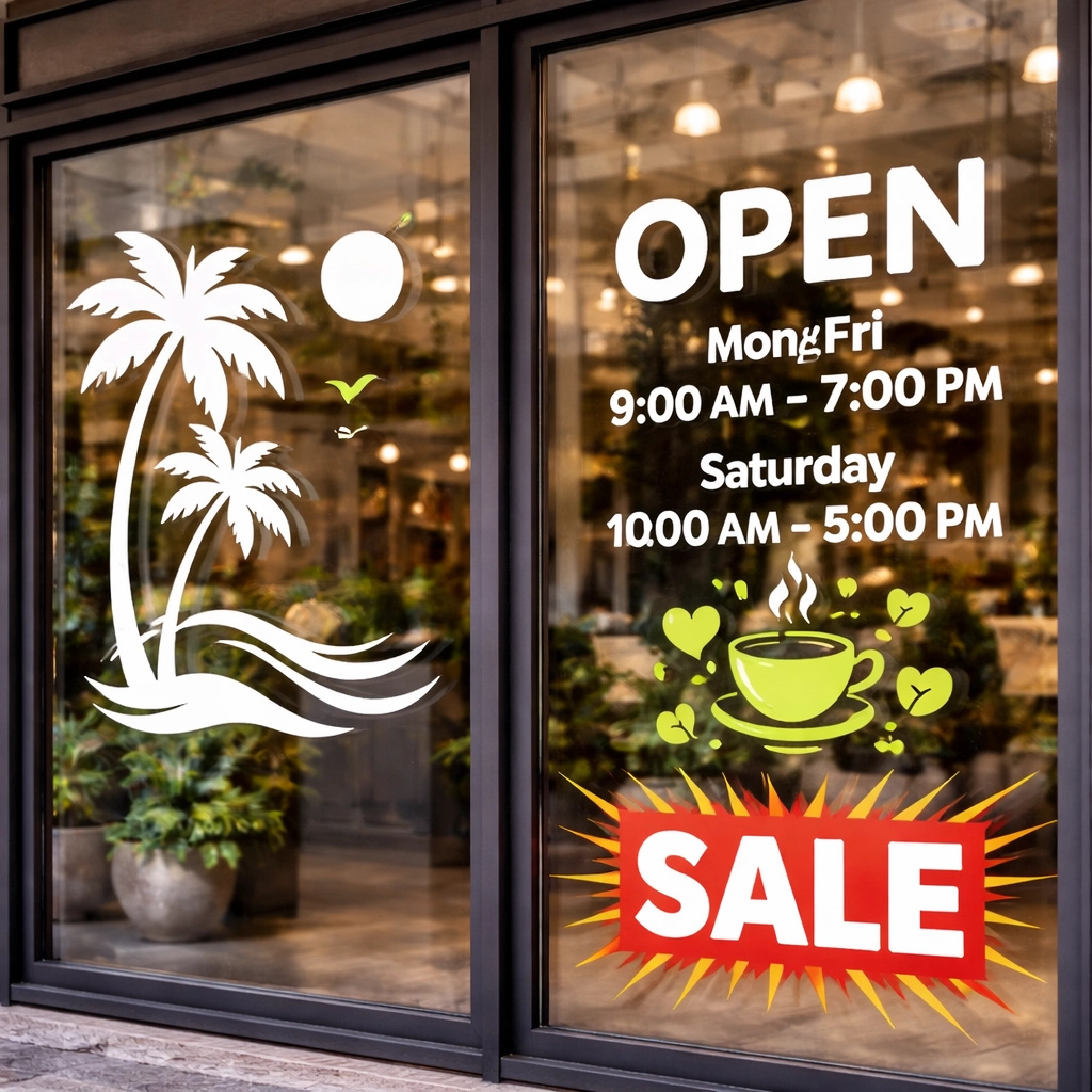 Corte de vinil en vidrios