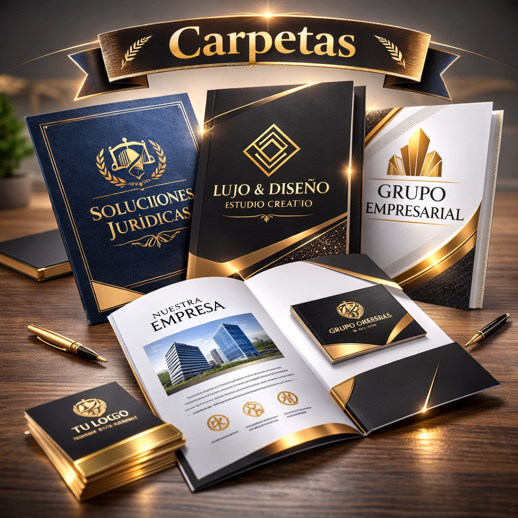 Carpetas grabados con hot stamping