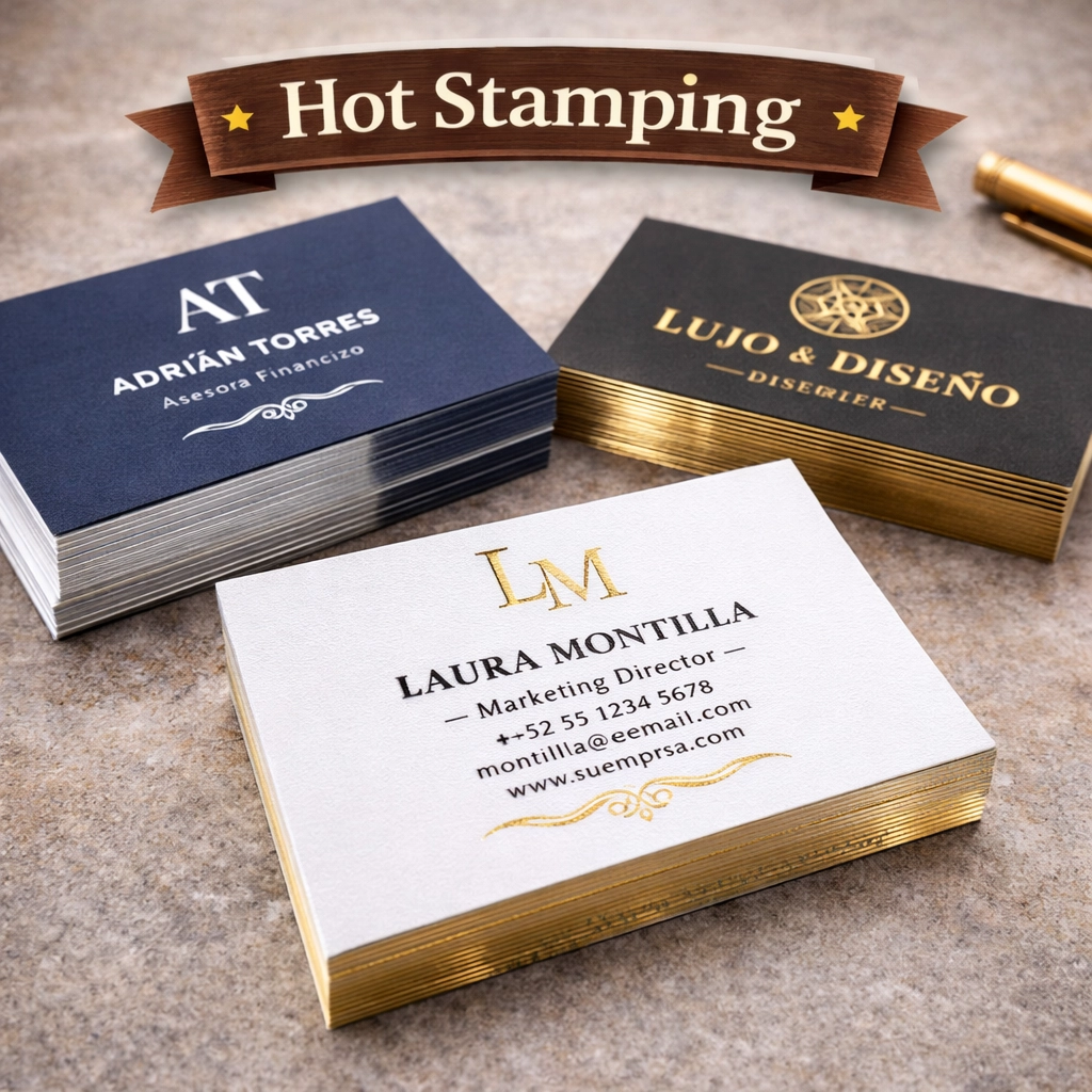 Tarjetas premium con foil