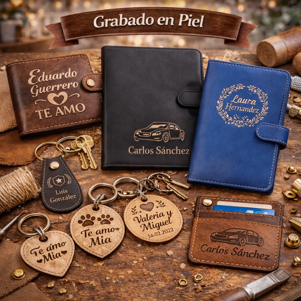 Productos con grabado en piel