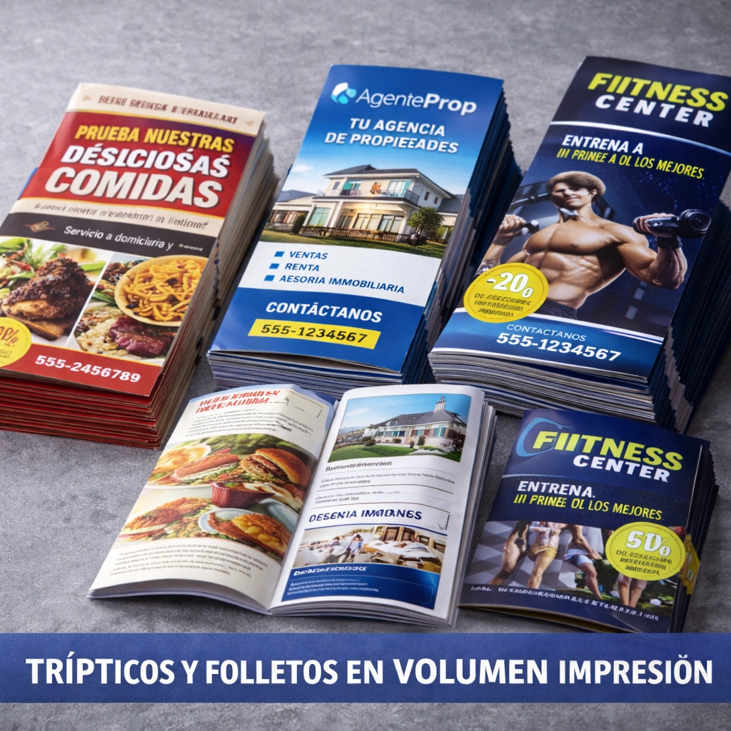 Tripticos y folletos personalizados