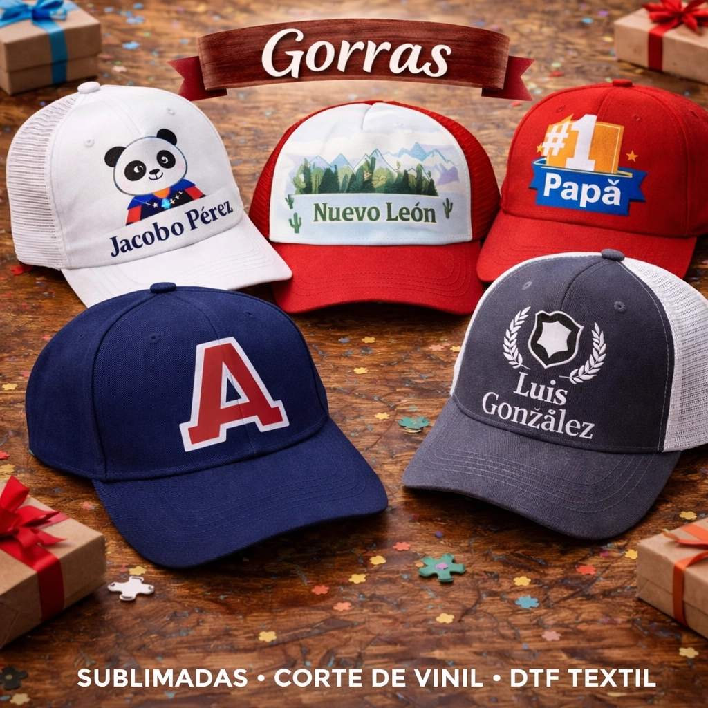 Gorras para regalos personalizados