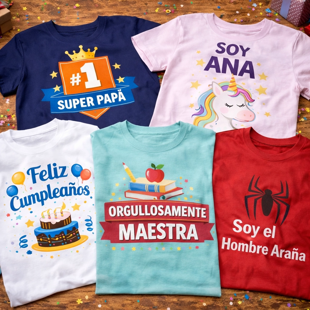 Playeras para regalos personalizados