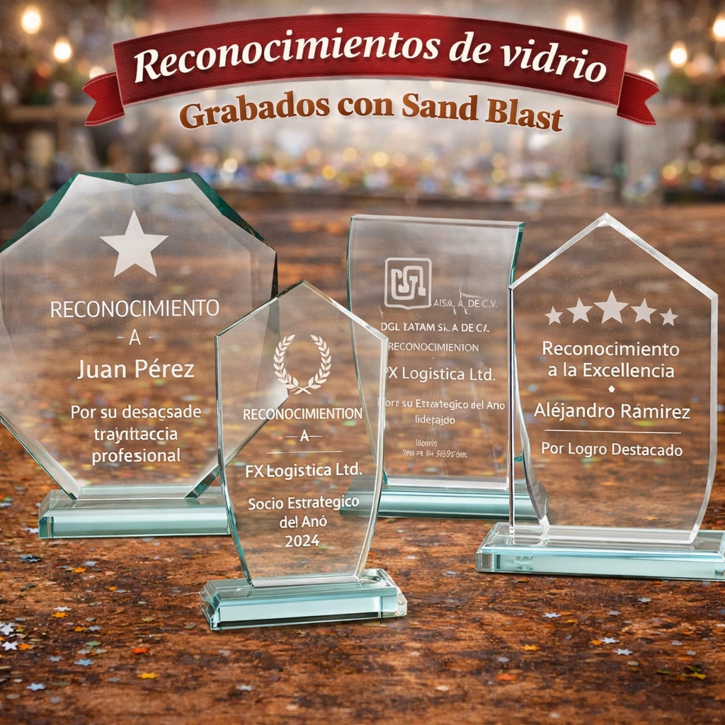 Reconocimientos grabados en Sand Blast