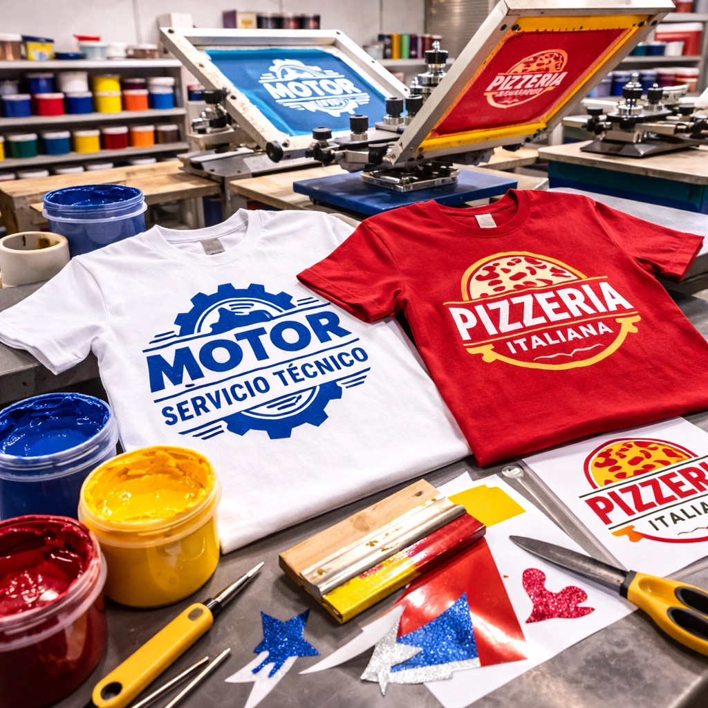 Playeras con serigrafia a una y a dos tintas