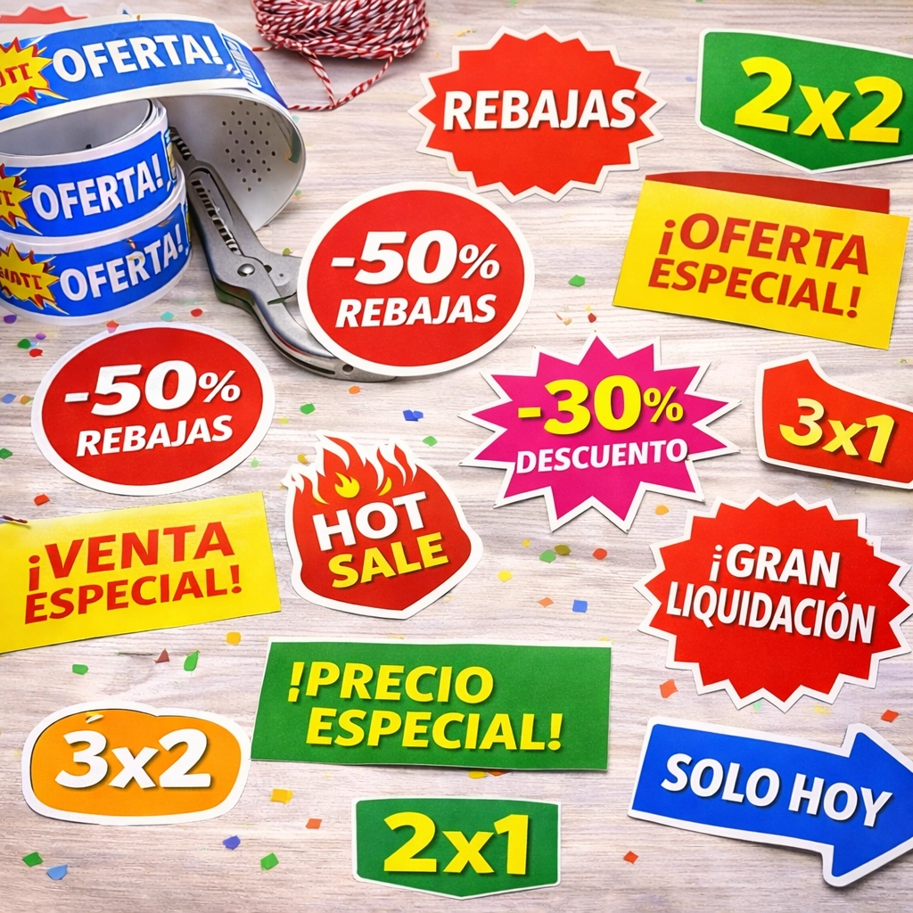 Etiquetas promocionales