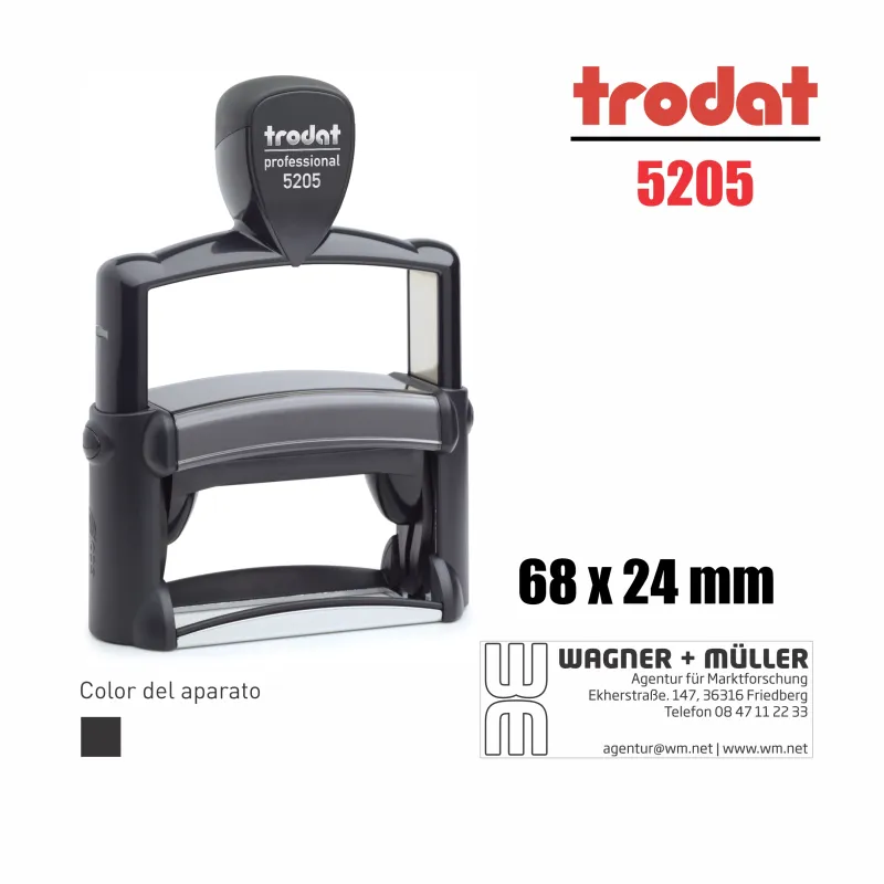 Sello Professional 3.0 Negro 68X24Mm 5205